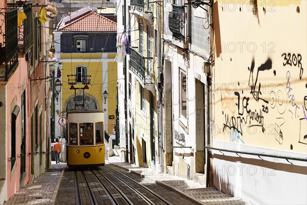 Tracks with funicular Elevador da Bica