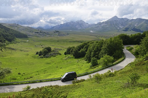 Motorhome on country road