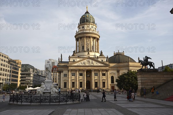 German Cathedral and Schiller Fountain at Gendarmenmarkt