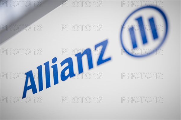 The Allianz company logo at their site in Berlin. 04.02.2022.