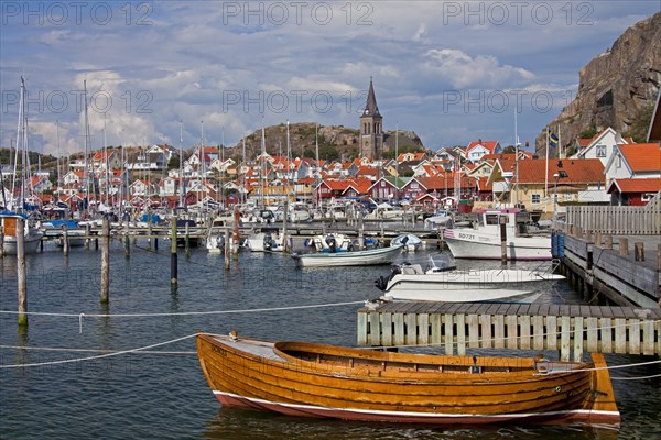 Sailing boats in the harbour of the fishing village Fjaellbacka
