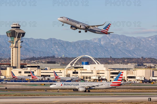 American Airlines Airbus A321neo aircraft with registration number N439AN at Los Angeles Airport