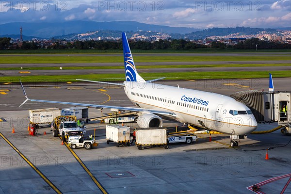 A Copa Airlines Boeing 737-800 aircraft with registration number HP-1836CMP at Bogota El Dorado Airport