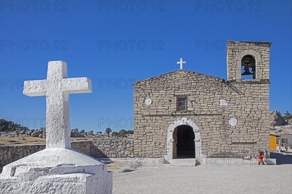 Mid-18th century Jesuit San Ignacio Mission church in Valley of the Mushrooms near the town Creel