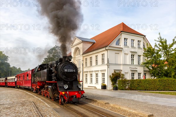 Steam train of the Baederbahn Molli railway Steam locomotive in Bad Doberan