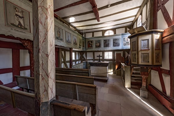 Historic half-timbered church