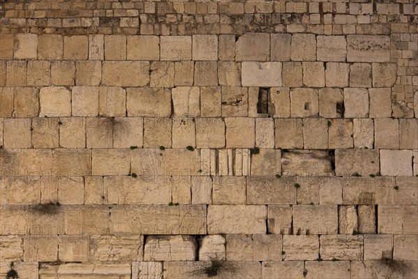 View of the Wailing Wall in the Old City of Jerusalem