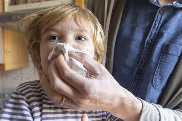 Subject: Toddler gets his nose wiped