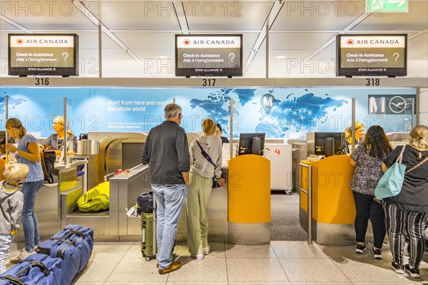 At the check-in for sports baggage