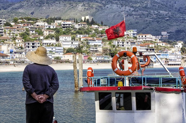 Town view of Himara in southern Albania