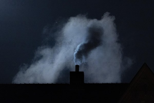 A smoking furnace