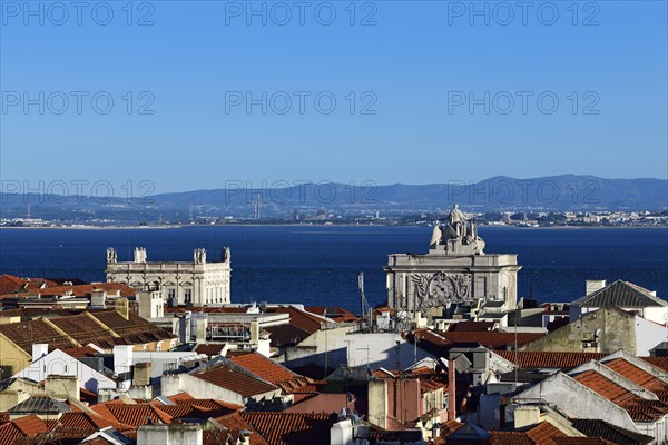 View from Chiado to the Arc de Triomphe Arco da Rua Augusta