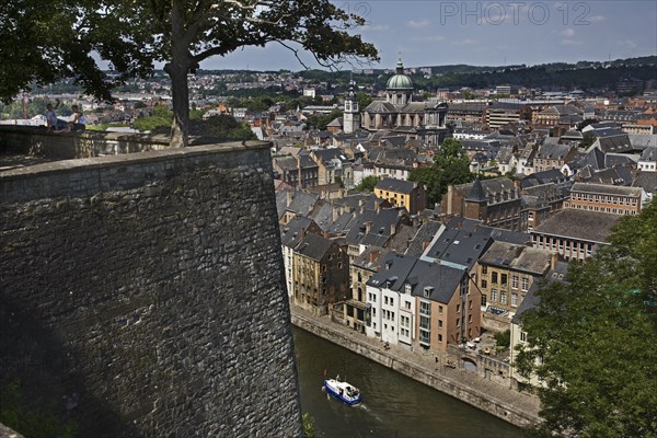 View over the quarter Vieux Namur from the citadel