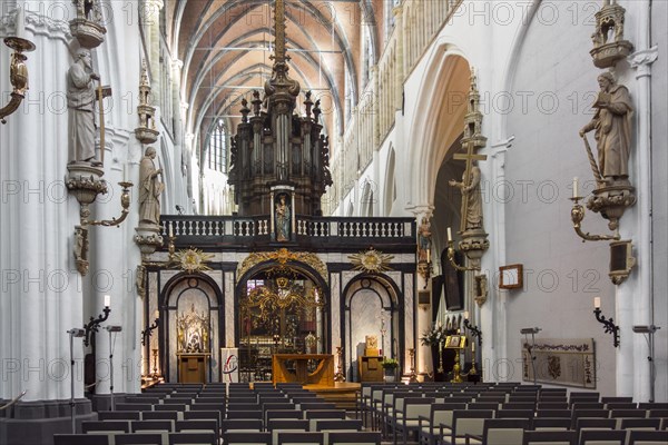 Altar and church organ in the Church of Our Lady