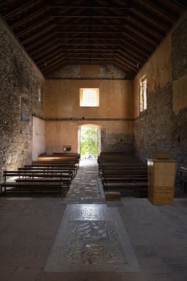 Interior of the 17th century Convento de Sao Francisco in the city Cidade Velha on the island of Santiago