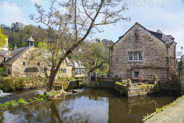 Artists' village of Pont-Aven in the Cornouaille at the beginning of the estuary of the river Aven into the Atlantic Ocean