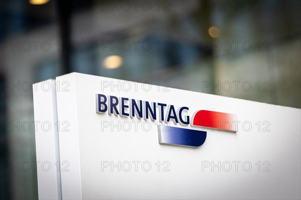 A sign of the Brenntag company in front of their headquarters in Essen