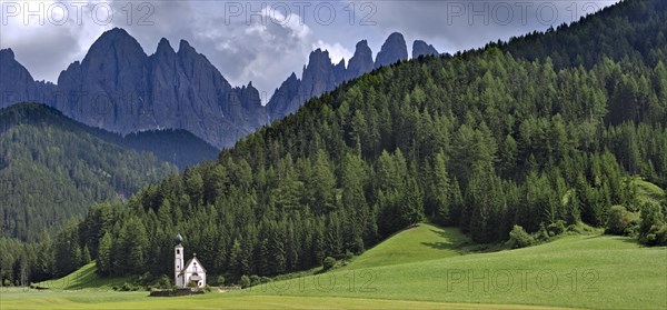 The chapel Sankt Johann at Val di Funes