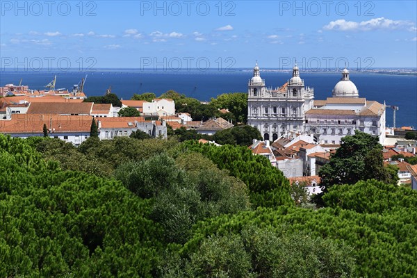 View from the Miradouro de Santa Luzia over the Alfama and the Tagus