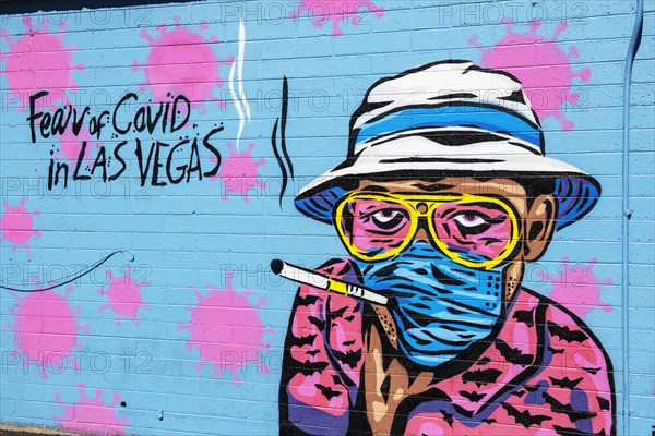Mural Fear of Covid in reference to the film Fear and Loathing in Las Vegas