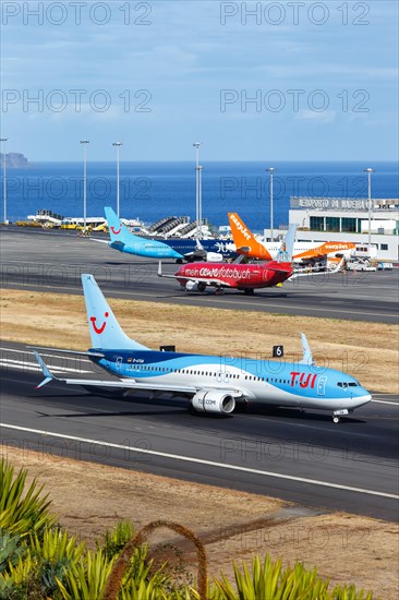 TUI Boeing 737-800 aircraft at Madeira Airport