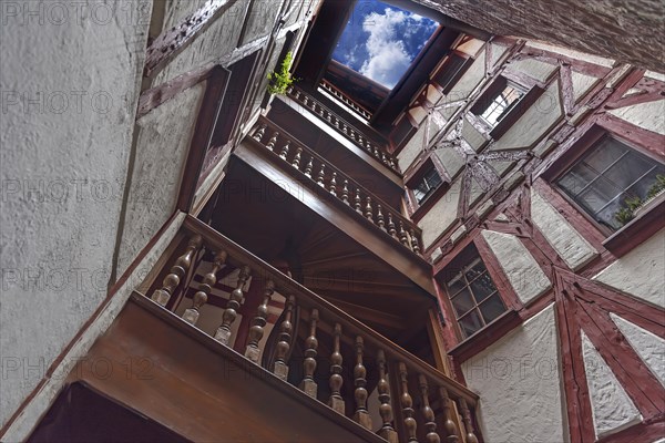 Historic courtyard of a residential building in the old town