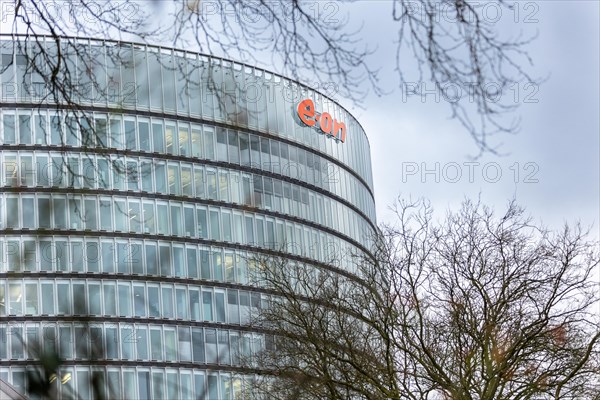 A lettering of the company e.on at their headquarters in Essen