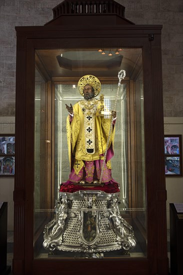 Carved statue of St. Nicholas