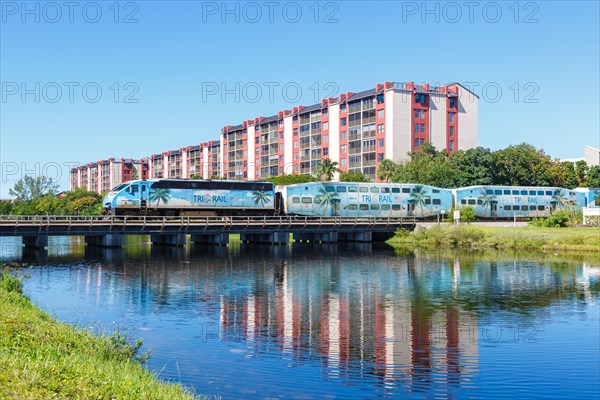 Tri-Rail Regional Train Railroad in Fort Lauderdale