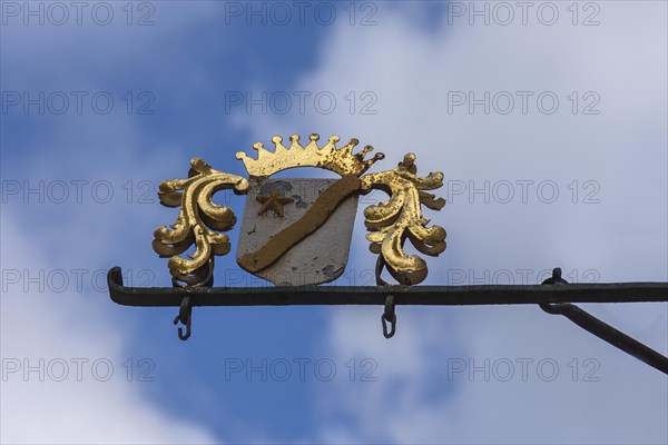 Detail of a historical nose shield from an inn