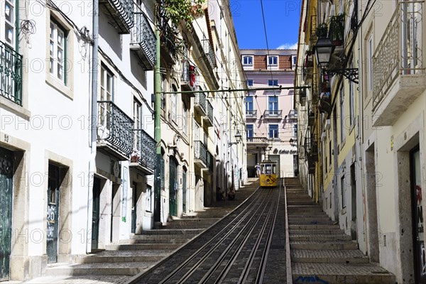 Tracks with funicular Elevador da Bica