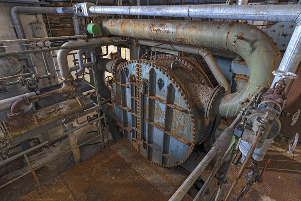 Water pump room of a former paper factory