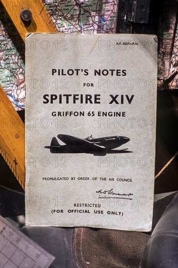 WW2 Royal Air Force booklet Pilot's Notes for Spitfire XIV Griffon 65 Engine