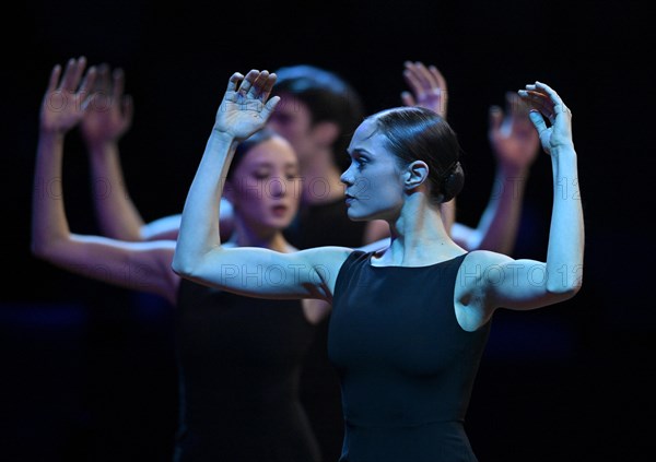 The Stuttgart Ballet dances in the supporting programme as part of the final of the Porsche Tennis Grand Prix in the Porsche Arena