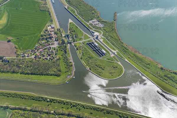 Aerial view of Rothensee Lock