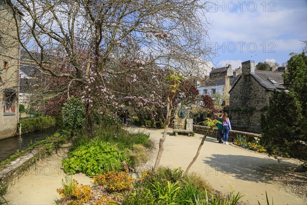 Artists' village of Pont-Aven in the Cornouaille at the beginning of the estuary of the river Aven into the Atlantic Ocean