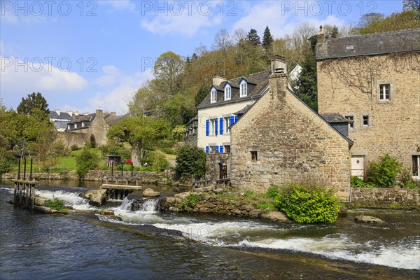 Artists' village of Pont-Aven in the Cornouaille at the beginning of the estuary of the river Aven into the Atlantic Ocean