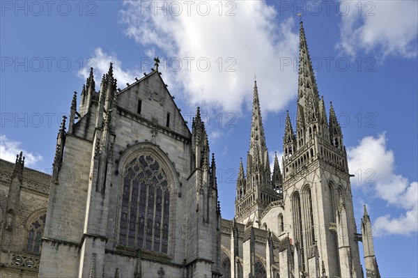 The Gothic Quimper cathedral