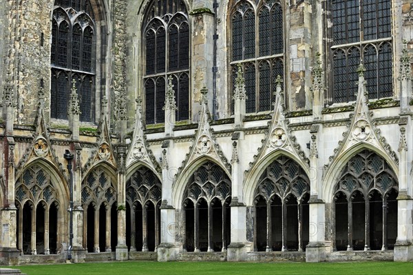 The Great Cloister of the Canterbury Cathedral in Canterbury