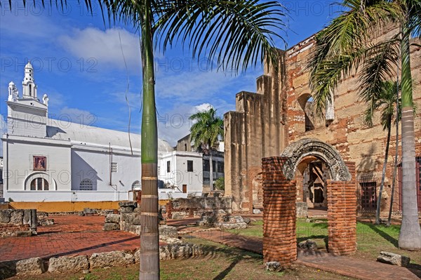 Hospital San Nicolas de Bari and Iglesia Nuestra Senora de la Altagracia in the Ciudad Colonial of the city Santo Domingo