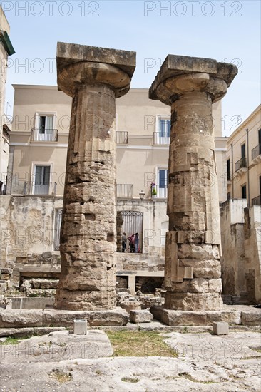 Columns of the 6th century Temple of Neptune Taranto