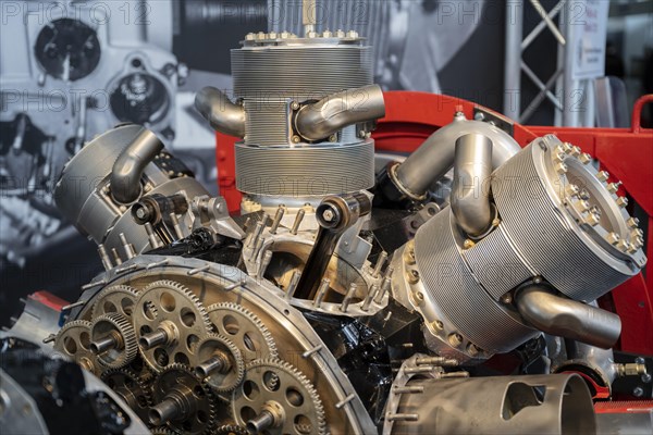 Close-up of a radial engine