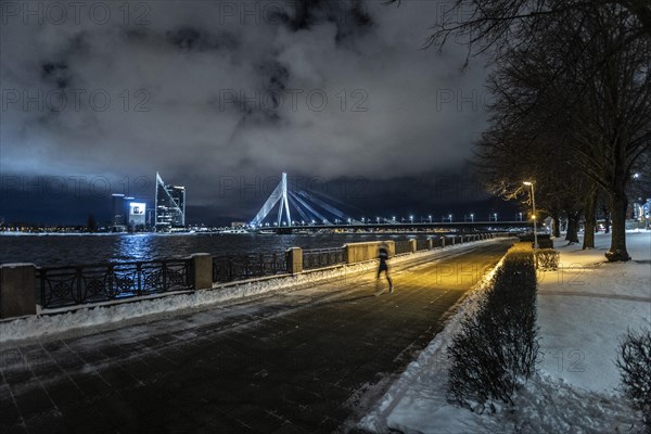 View of the Vansu Bridge in Riga