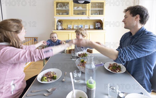 Family at the dining table