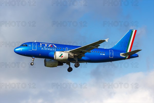 An Airbus A319 aircraft of ITA Airways with registration EI-IMN at Amsterdam Airport