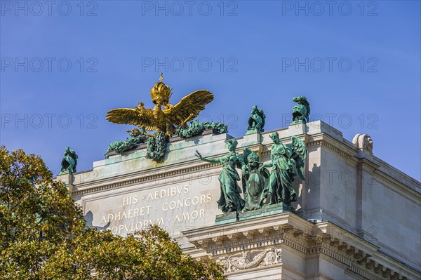 Golden crown and golden eagle