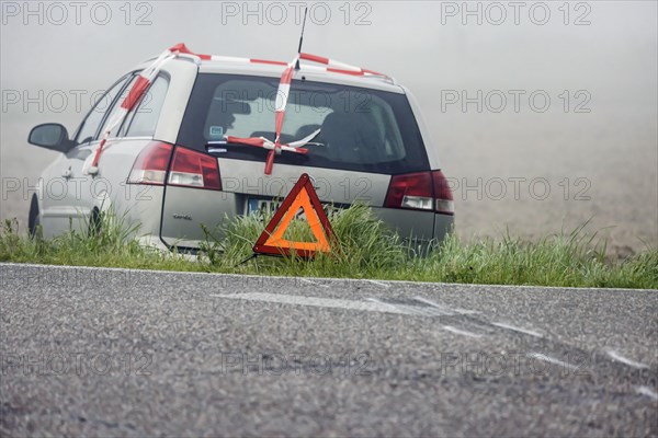 A car in a meadow