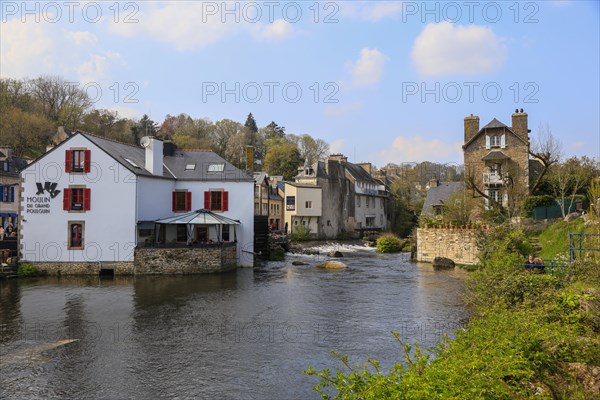 Artists' village of Pont-Aven in the Cornouaille at the beginning of the estuary of the river Aven into the Atlantic Ocean