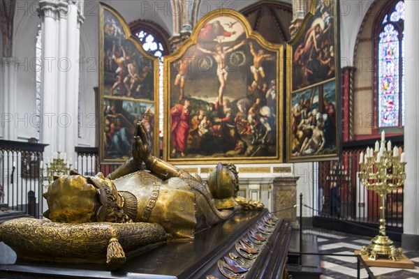 Triptych Passion of Christ and tomb of Charles the Bold in the Church of Our Lady