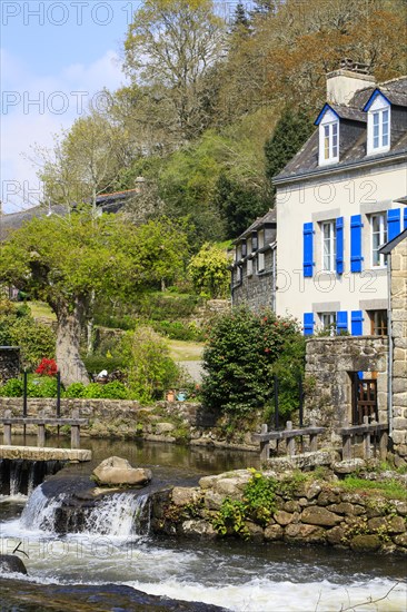 Artists' village of Pont-Aven in the Cornouaille at the beginning of the estuary of the river Aven into the Atlantic Ocean